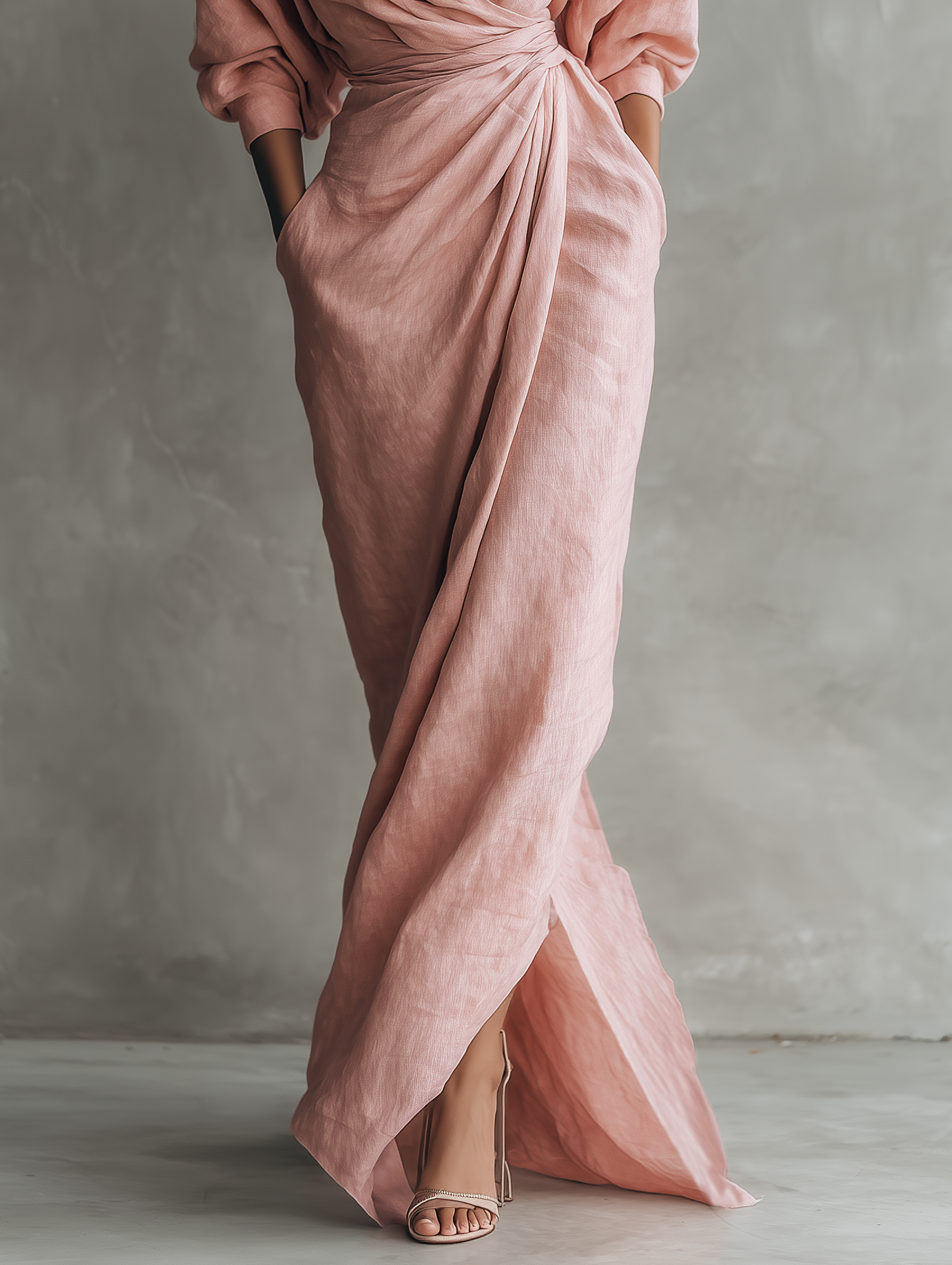 Delphine | Draped Wrap Maxi Dress