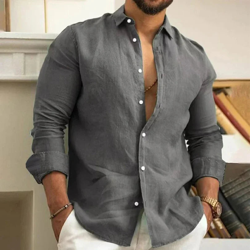 Marcus | Textured Long-Sleeve Shirt