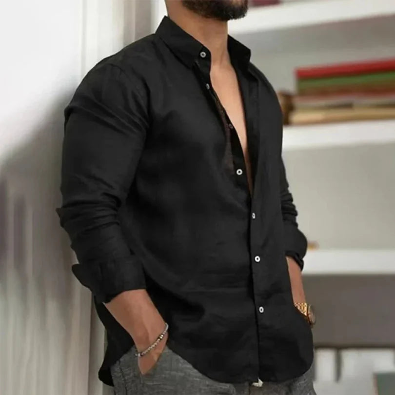 Marcus | Textured Long-Sleeve Shirt