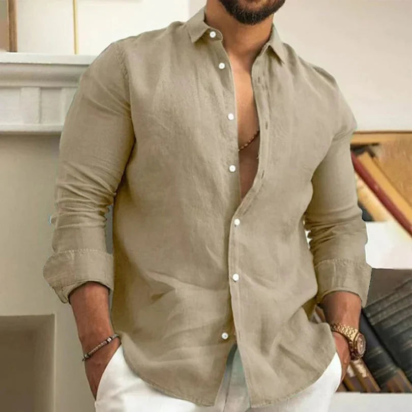 Marcus | Textured Long-Sleeve Shirt
