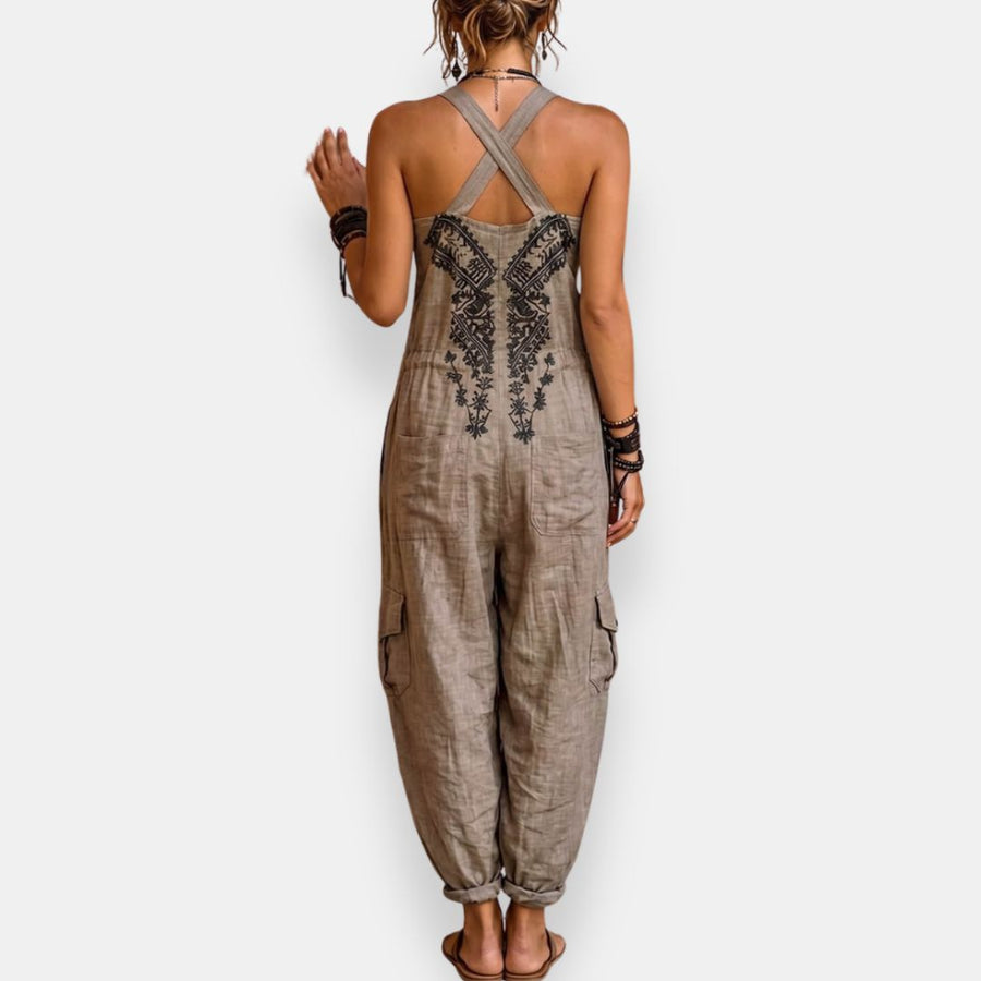 Valerie | Embroidered Bohemian Jumpsuit