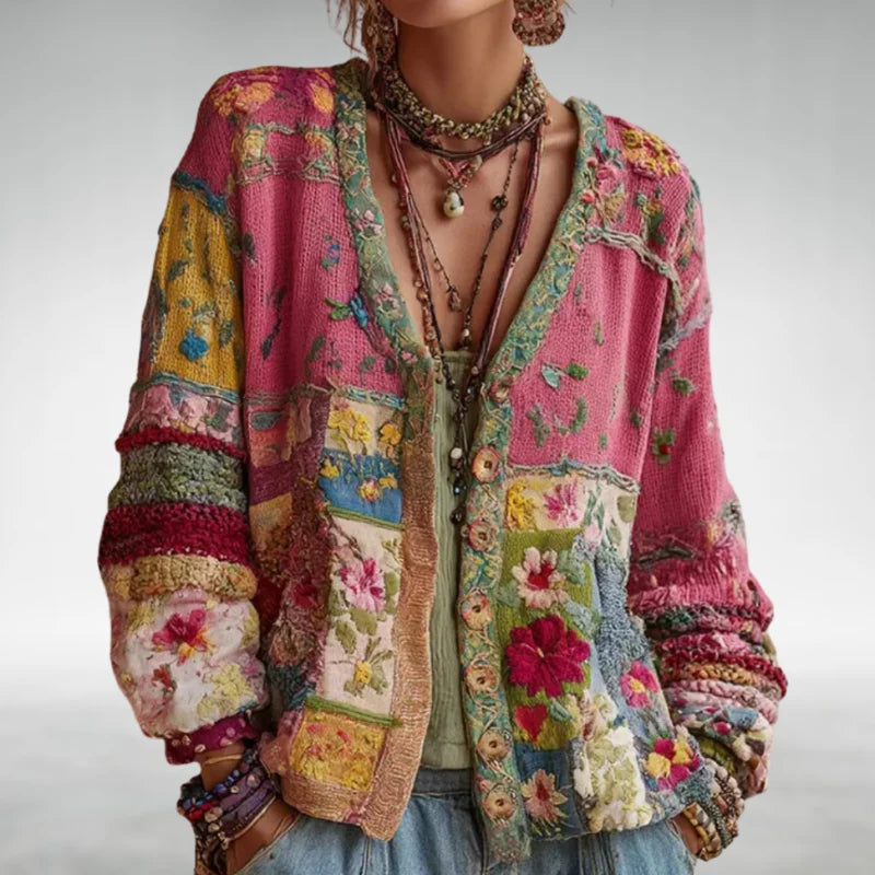 Bohemia | Patchwork Floral Embroidered Cardigan