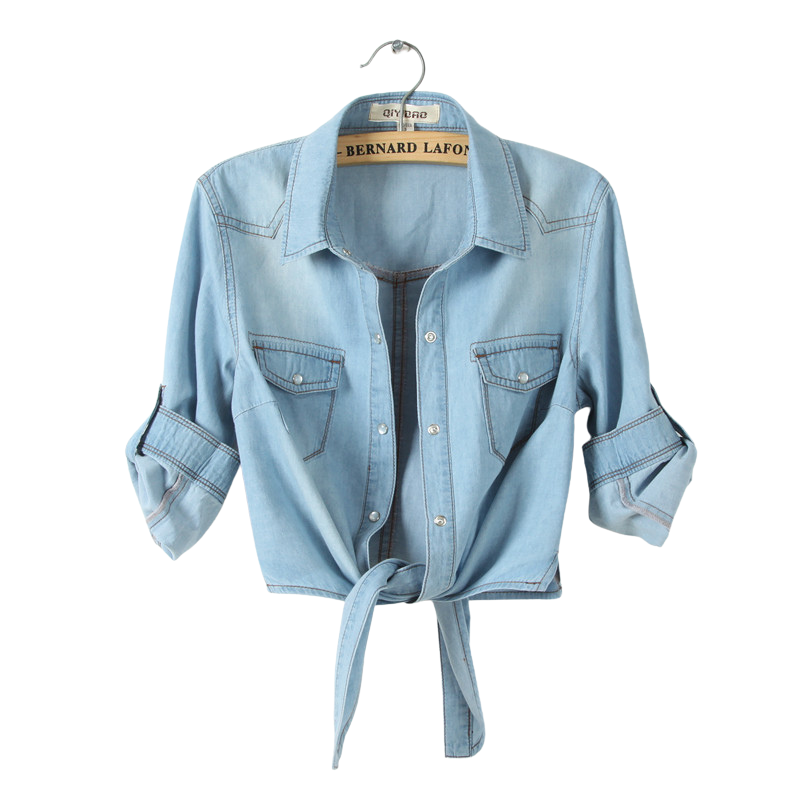 MELISSA™ – Elegant Denim Like 3/4 Sleve Top