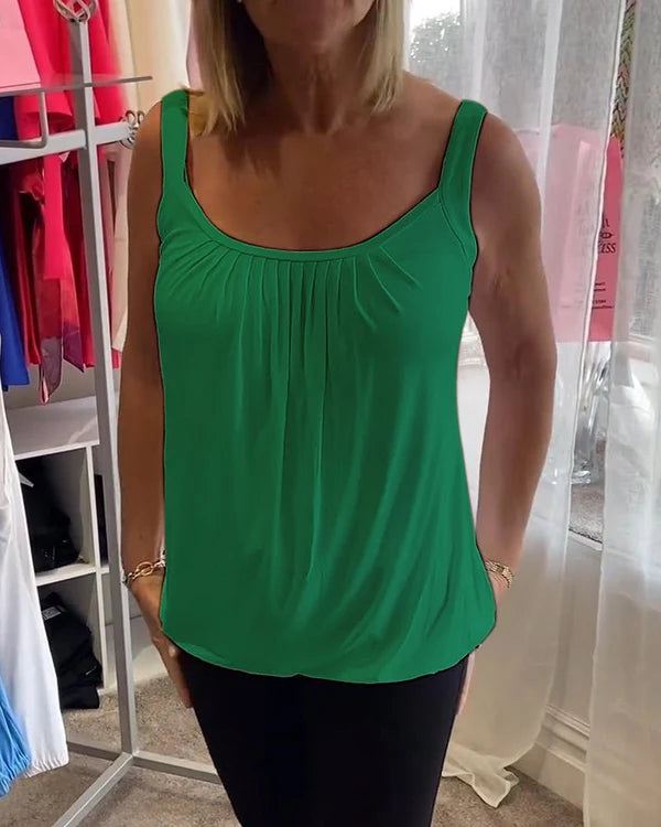 Lynel | Tummy-Skimming Pleated Vest Top