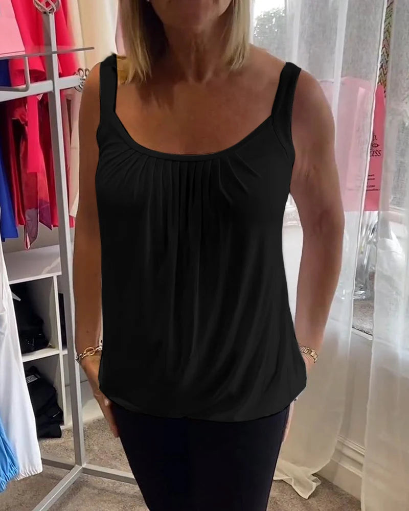 Lynel | Tummy-Skimming Pleated Vest Top