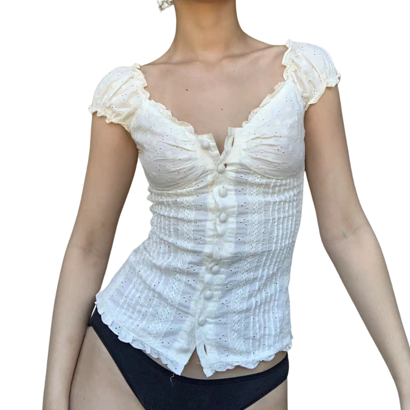 GLACY™ – Chic Floral Lace Corset Top