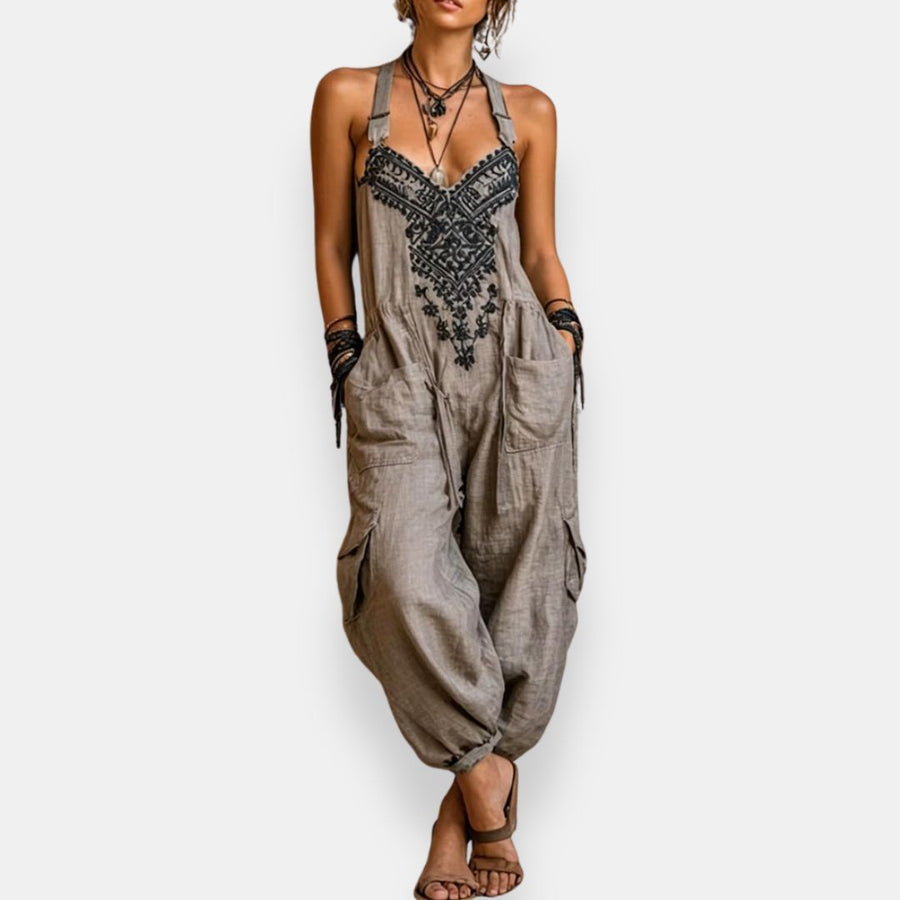 Valerie | Embroidered Bohemian Jumpsuit