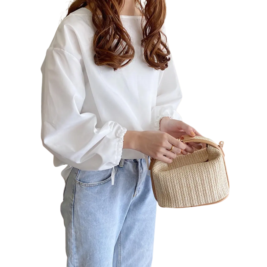 PALOMA™ – Woven Straw Crossbody Shoulder Bag