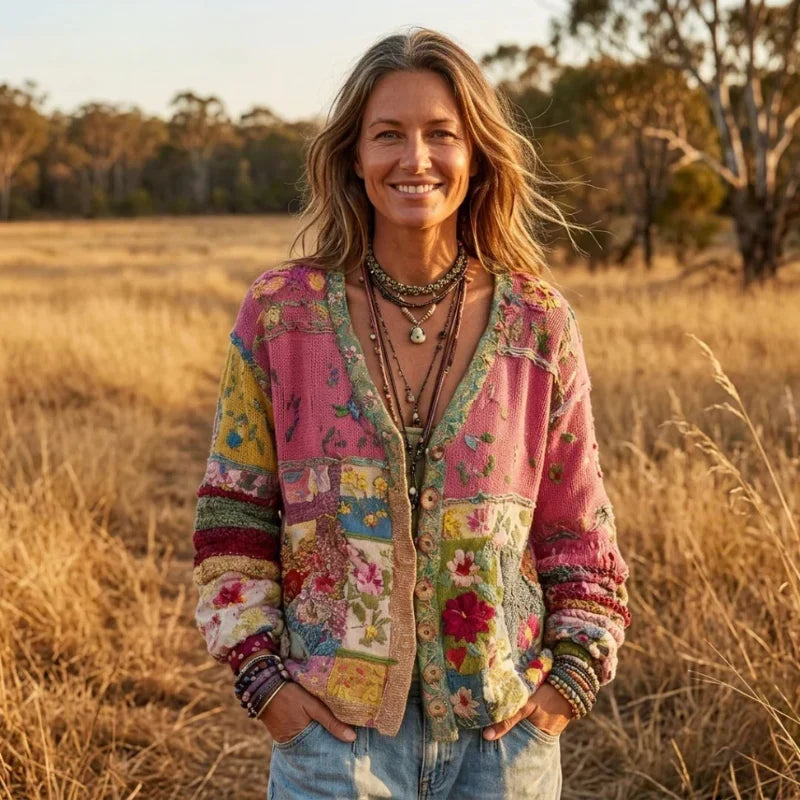 Bohemia | Patchwork Floral Embroidered Cardigan