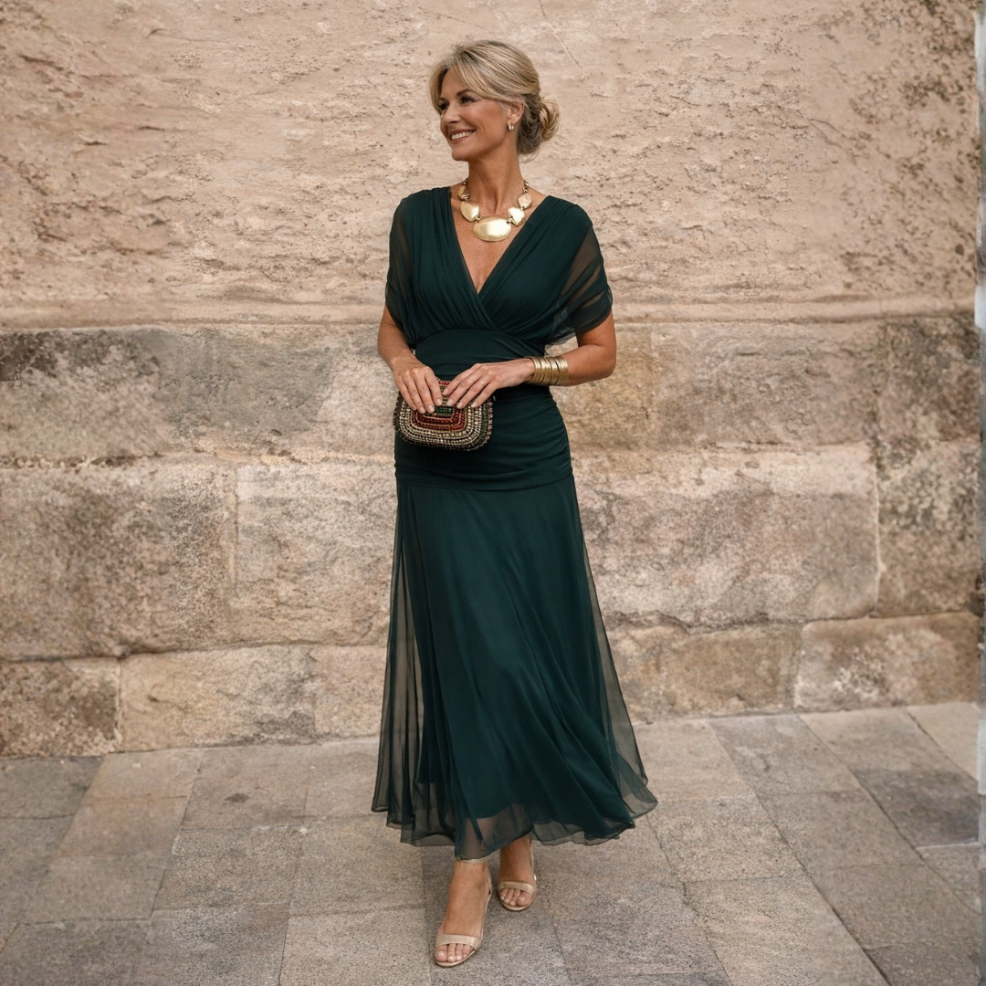 Josephine | Draped Wrap Maxi Dress