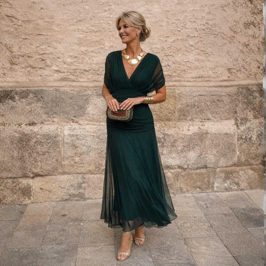 Josephine | Draped Wrap Maxi Dress