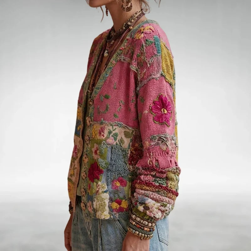 Bohemia | Patchwork Floral Embroidered Cardigan