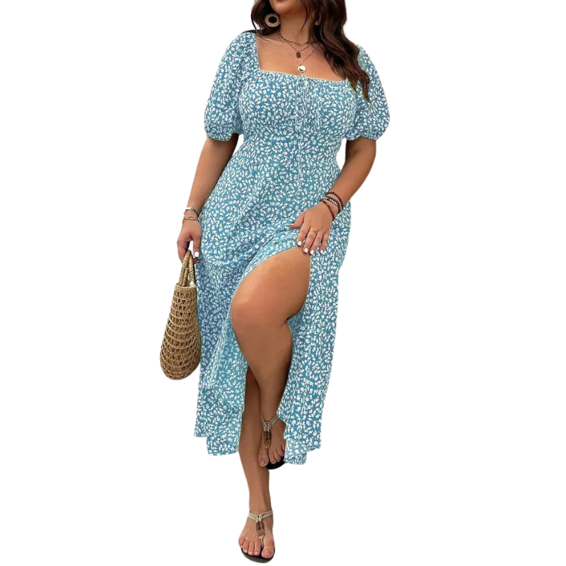 SANDRA™ – Trendy Plus Size Floral Print Dress
