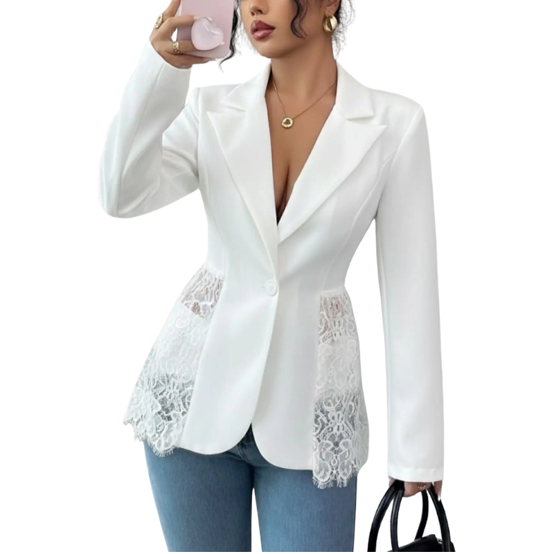 ALEXA™ – Elegant Lace Tailored Modern Blazer