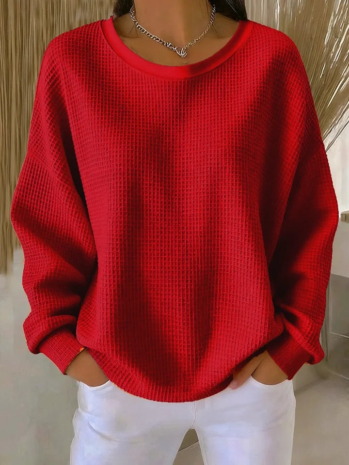 Camille | Oversized Waffle-Knit Sweater