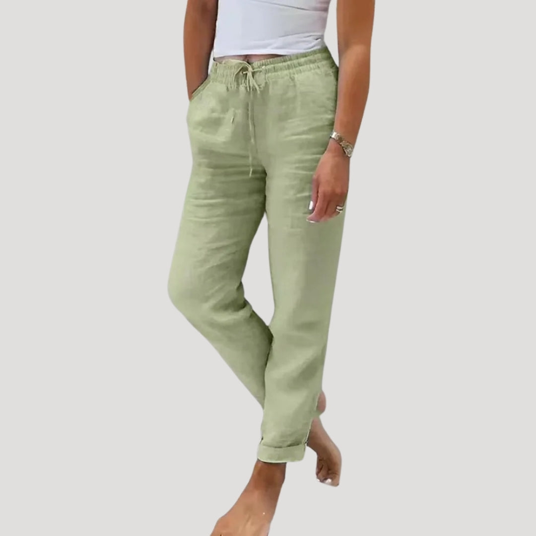 Janet | Casual Drawstring Lightweight Trousers