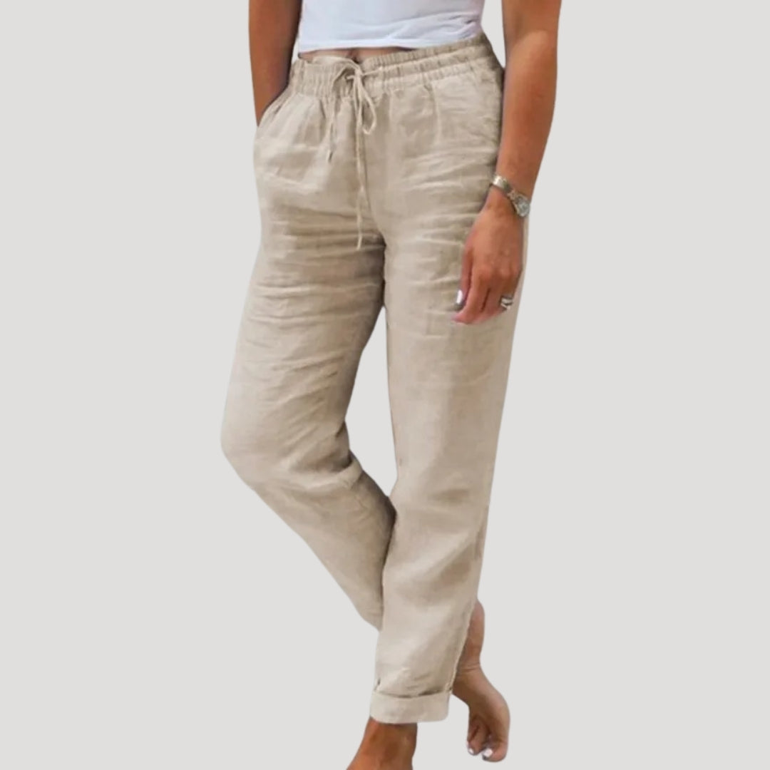 Janet | Casual Drawstring Lightweight Trousers