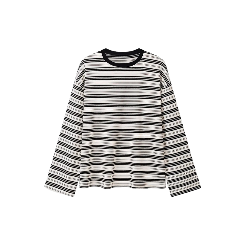 LAIZA™ – Modern Long Sleeve Striped Shirt