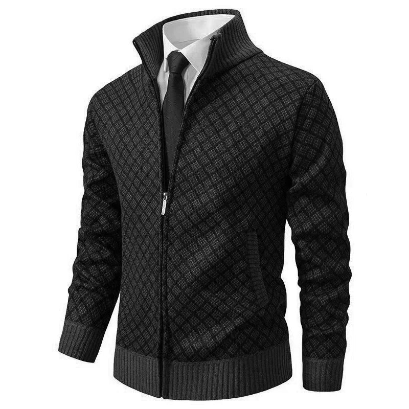 Mark | Diamond-Knit Full-Zip Cardigan