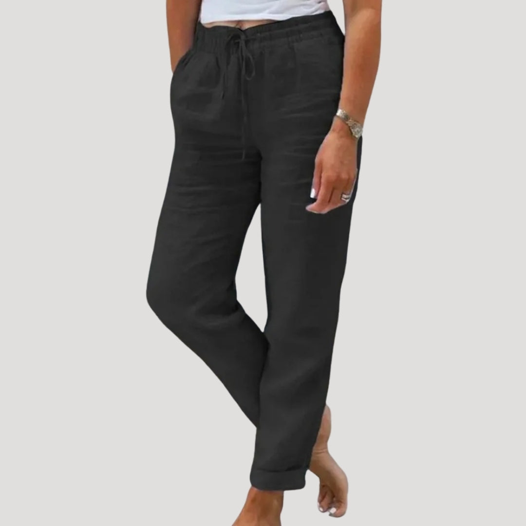 Janet | Casual Drawstring Lightweight Trousers
