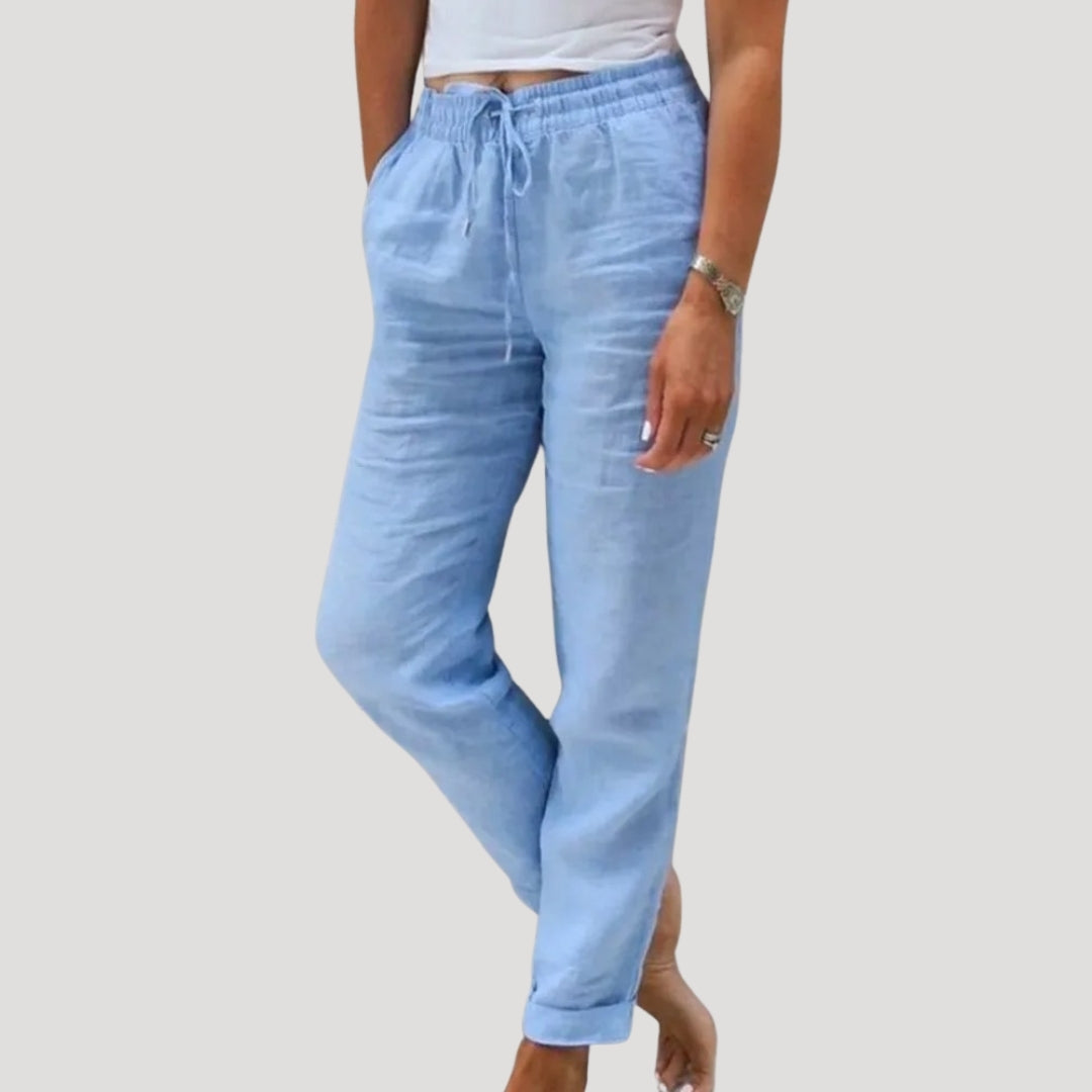 Janet | Casual Drawstring Lightweight Trousers