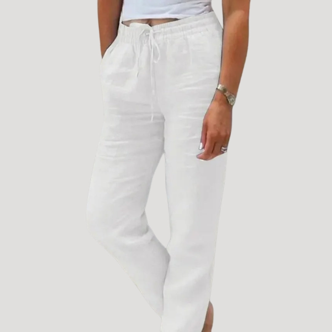 Janet | Casual Drawstring Lightweight Trousers