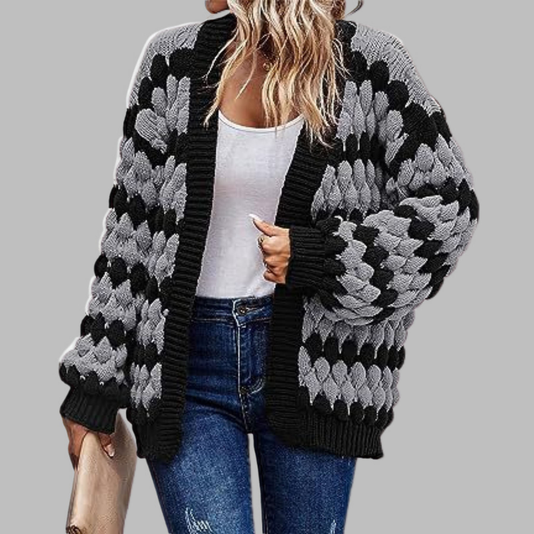 SALVACION™ – Casual Long Sleeve Drop Shoulder Cardigan