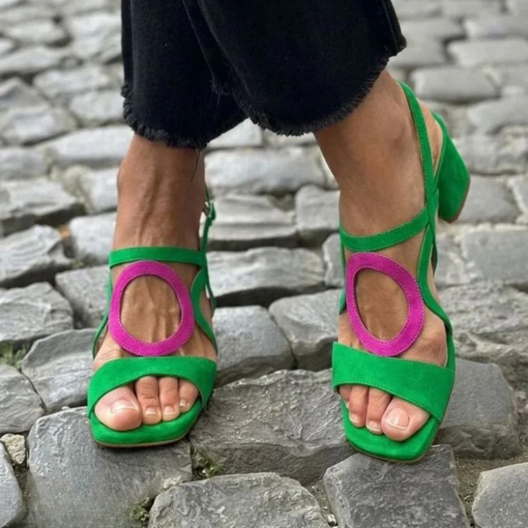 Scarlett | Cut-Out Block Heel Sandals
