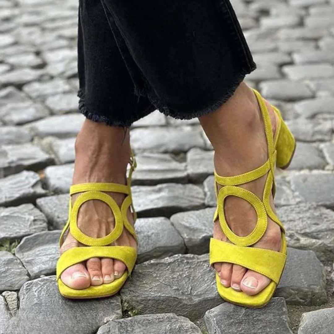 Scarlett | Cut-Out Block Heel Sandals