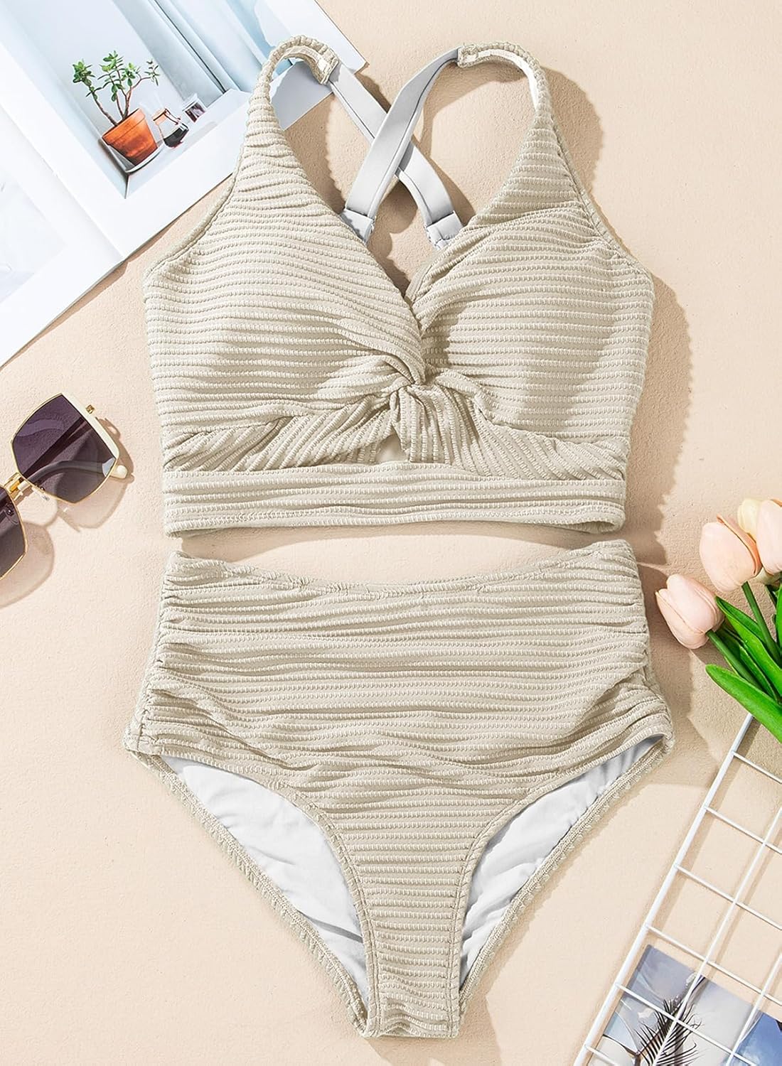Isabella | Twist-Front High-Waist Bikini Set