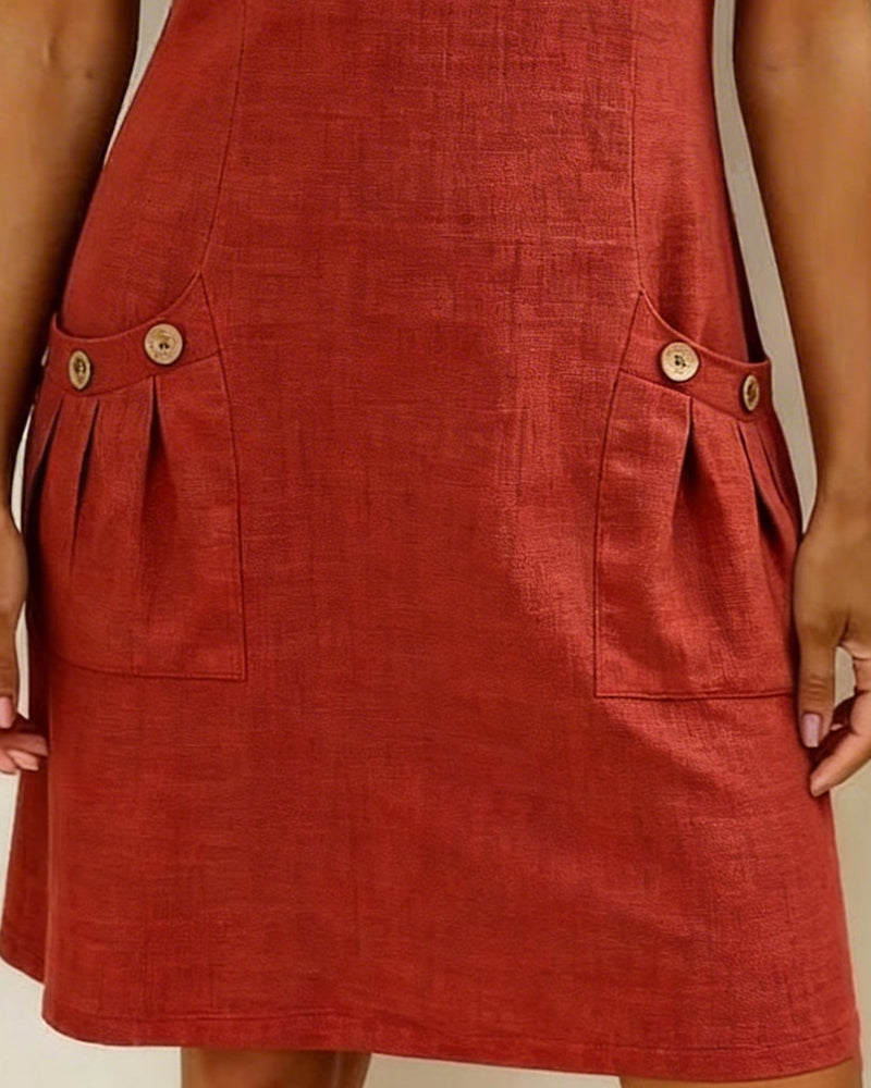 Van Elst Mode® | Katoenen jurk met ritssluiting