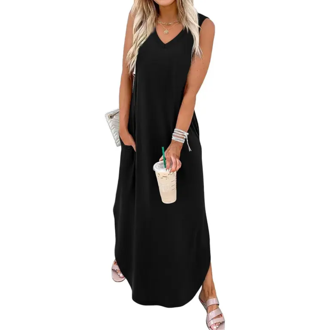 SOLANGE™ – Breezy Floral Pocket Maxi Dress