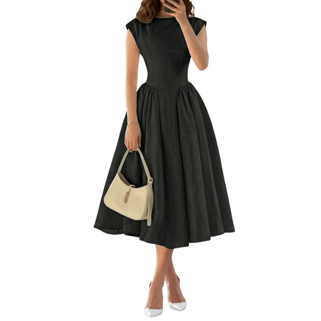 LENNORA™ – Sleek Open-Back Maxi Dress