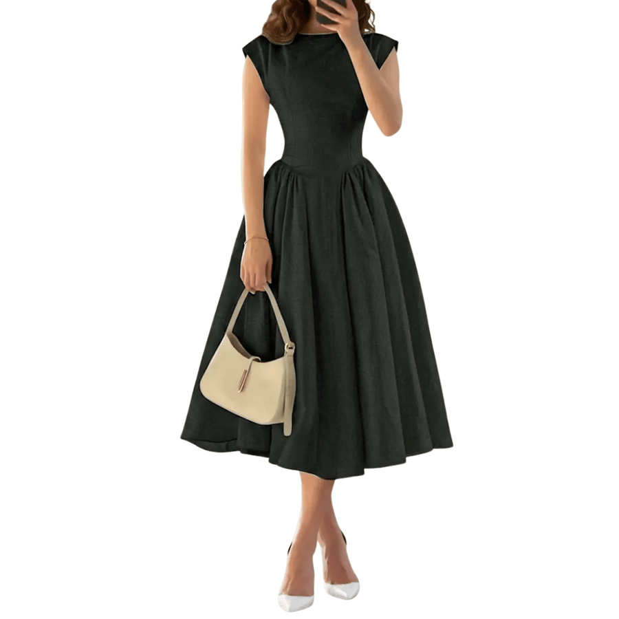 LENNORA™ – Sleek Open-Back Maxi Dress