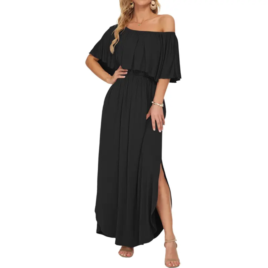 FLORENTINE™ – Floral Off-Shoulder Ruffle Maxi Dress