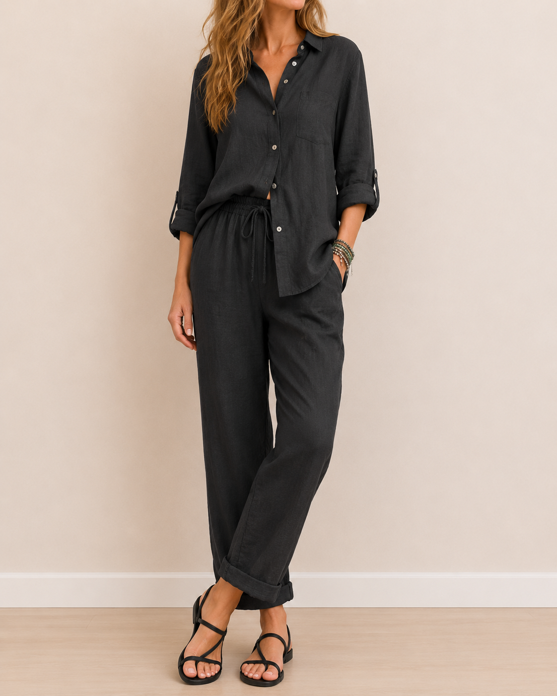 Florence | Textured Shirt & Trouser Co-ord Set