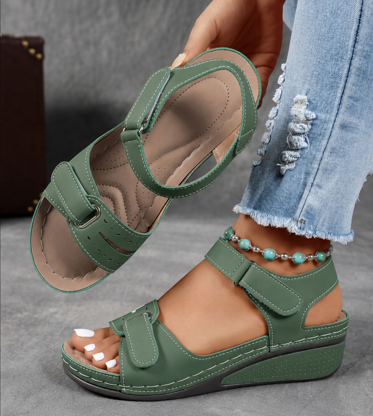 Grace | Adjustable Wedge Sandals