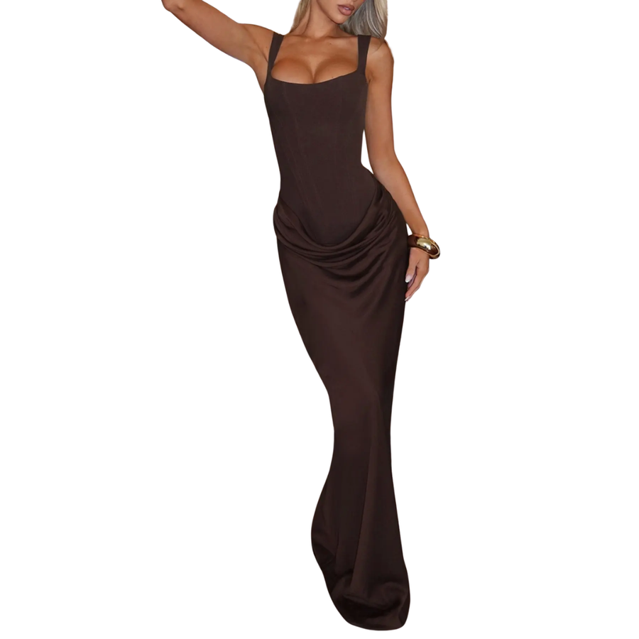 NADINE™ – Sleek Bodycon Midi Dress