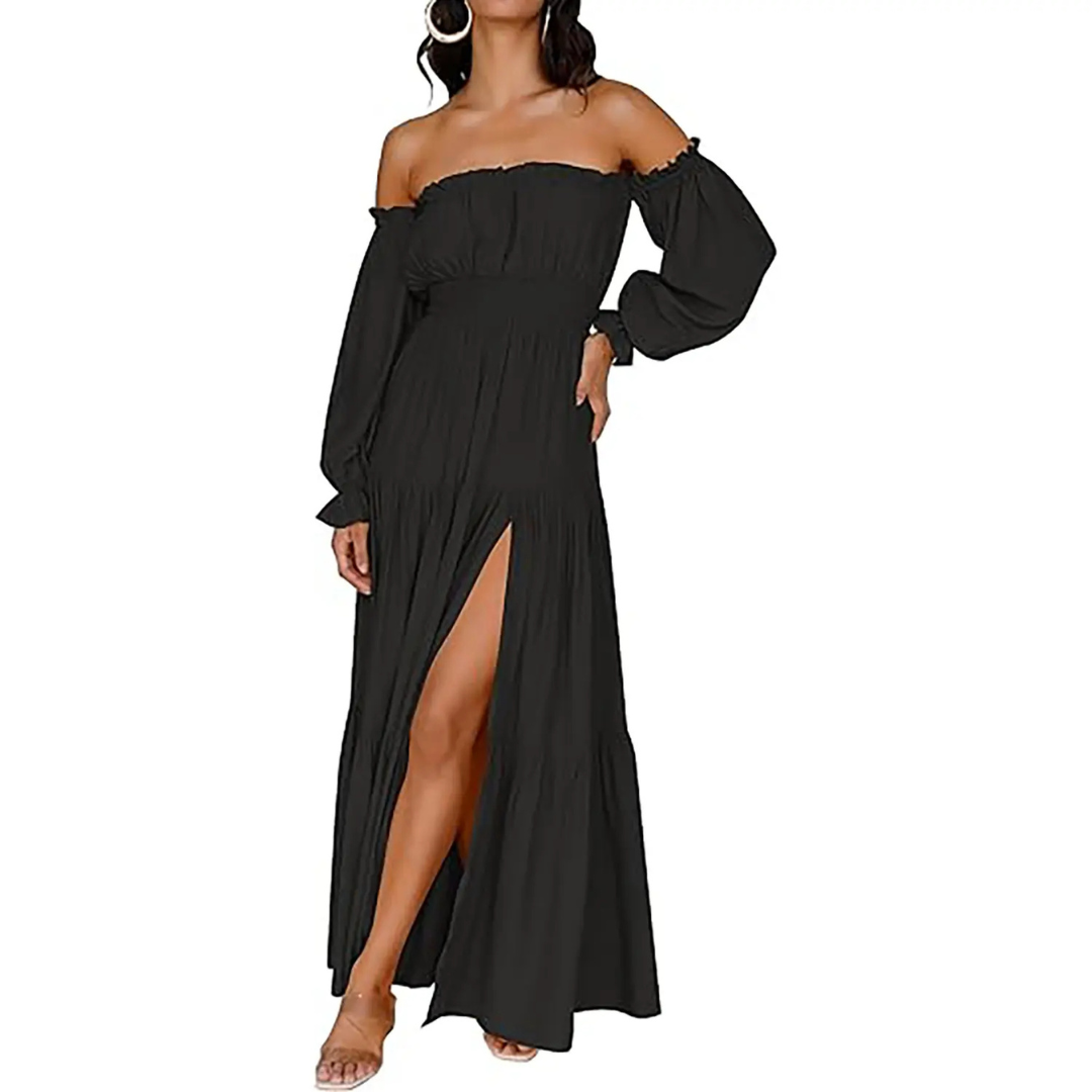 MEADOW™ – Bohemian Off-Shoulder Layered Maxi