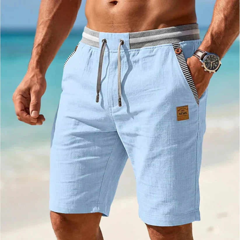 Leonardo | Coastal Drawstring Cotton Shorts