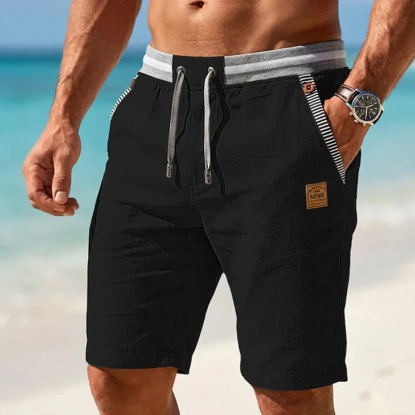 Leonardo | Coastal Drawstring Cotton Shorts