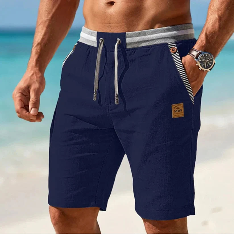 Leonardo | Coastal Drawstring Cotton Shorts