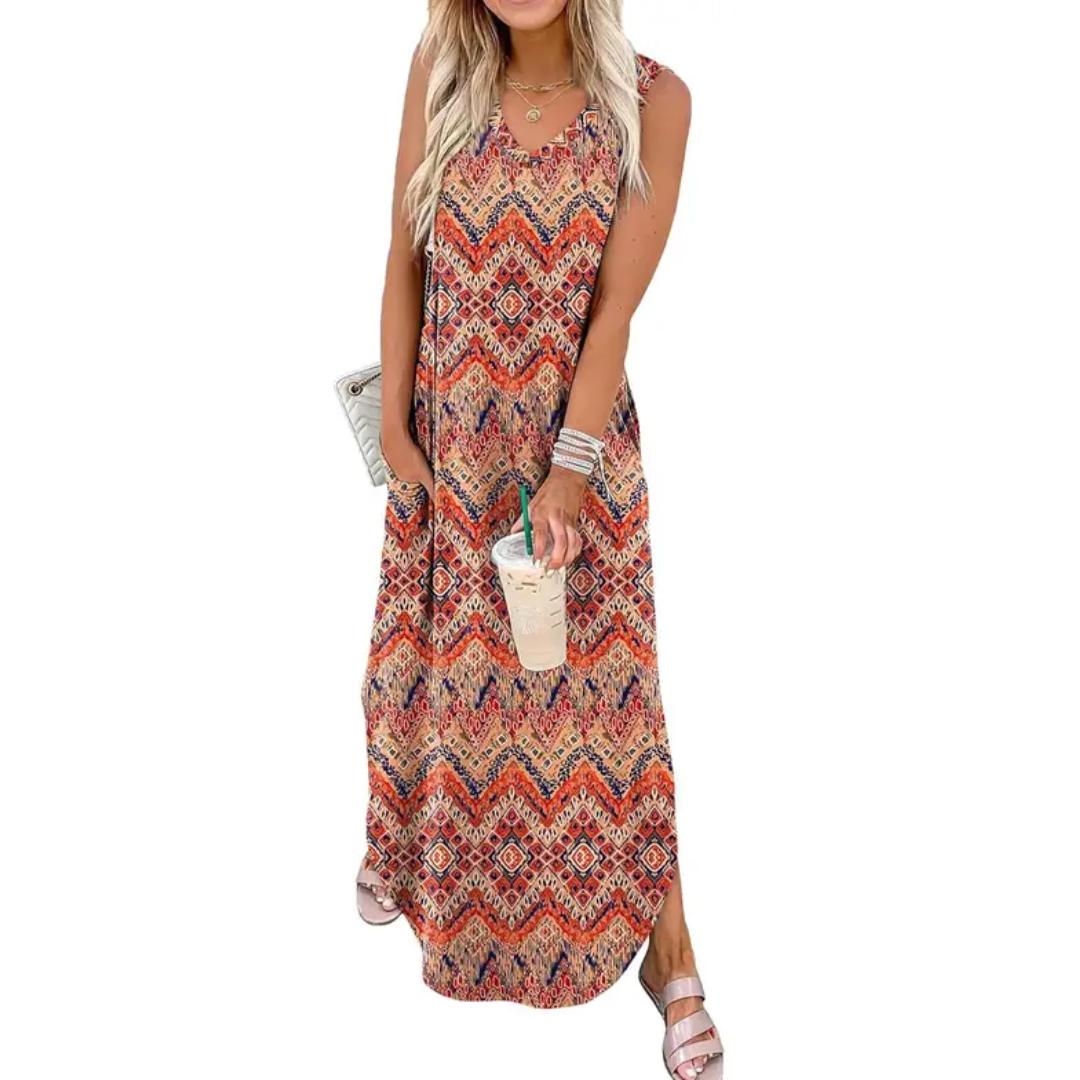 SOLANGE™ – Breezy Floral Pocket Maxi Dress