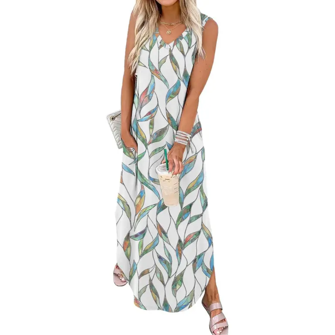 SOLANGE™ – Breezy Floral Pocket Maxi Dress