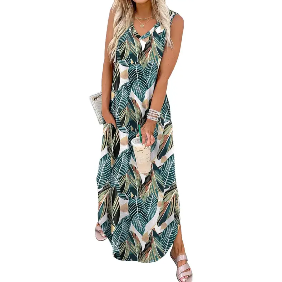 SOLANGE™ – Breezy Floral Pocket Maxi Dress