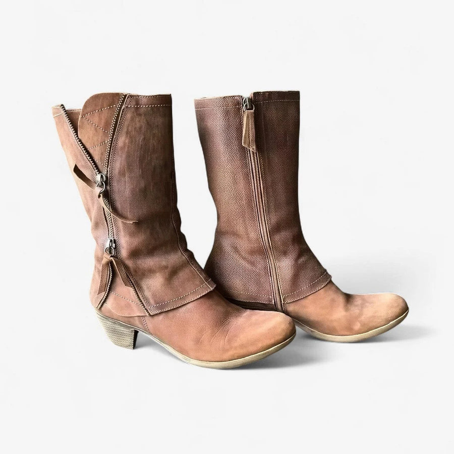 Cosy Zip-Up Mid-Calf Boots