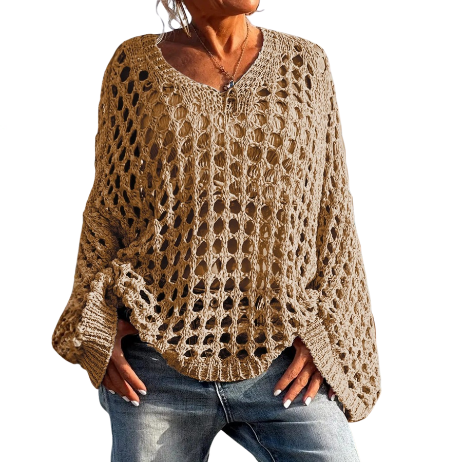 GRACIE™ – Relaxed Openwork Knit Sweater