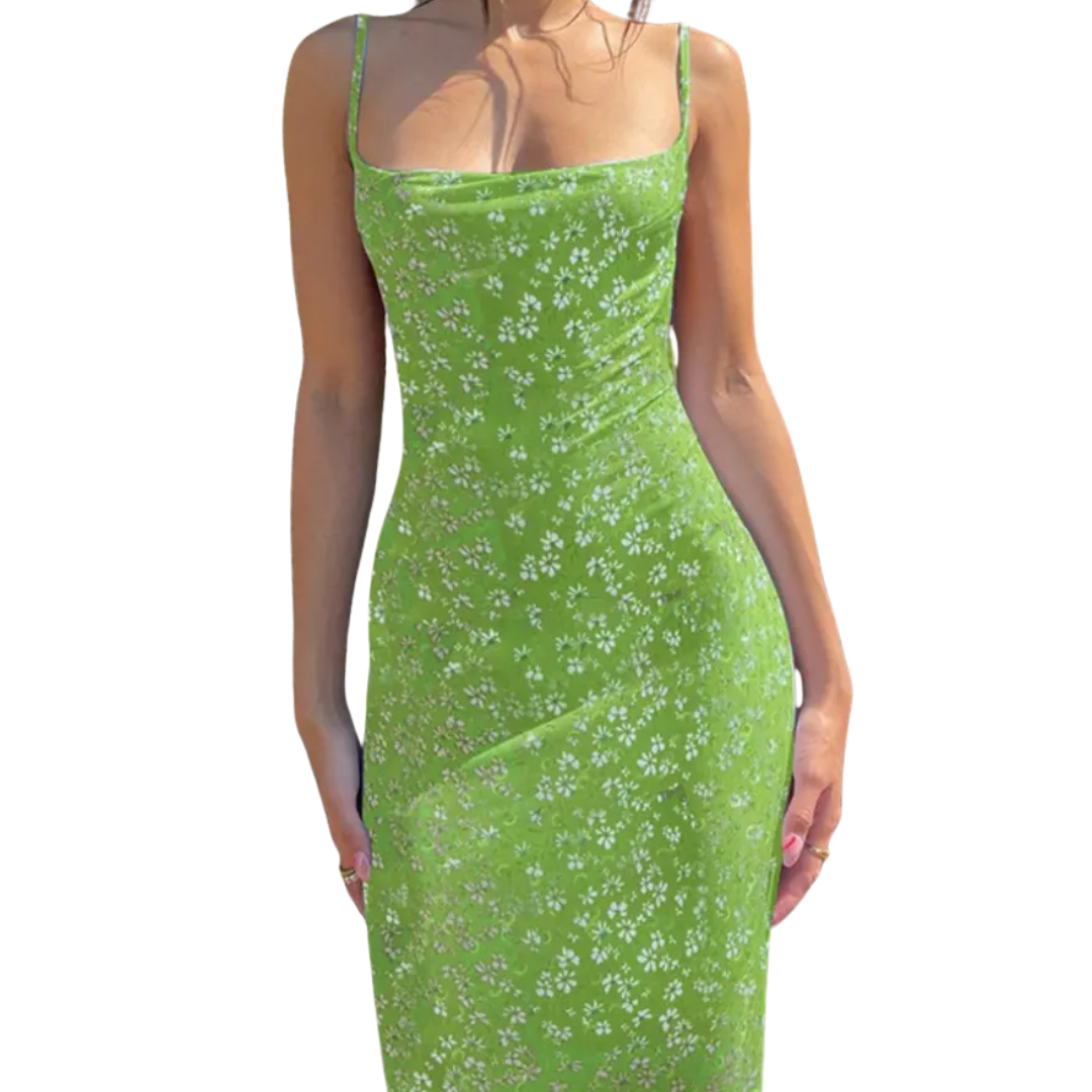 BRIELLA™ – Floral Backless Boho Cami Dress