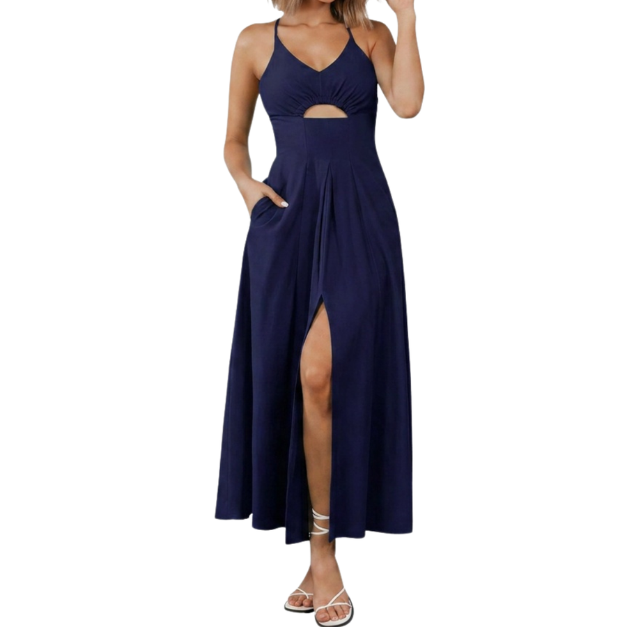 SOLÈNE™ – Sleeveless Spaghetti Strap Maxi Dress