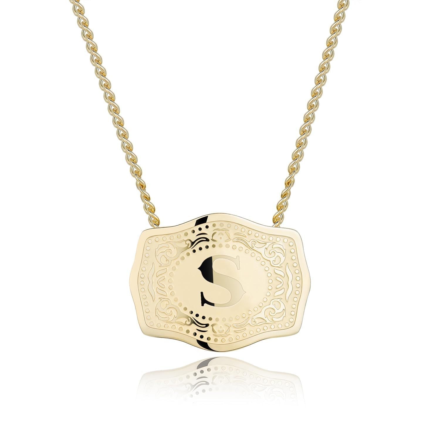 CINDY™ - Sleek Initial Letter Pendant Necklace